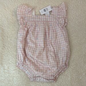 GAP Pink and White Gingham Kids Bodysuit